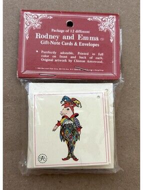 Vintage Shackman Rodney & Emma Christmas Gift tags factory sealed set of 12